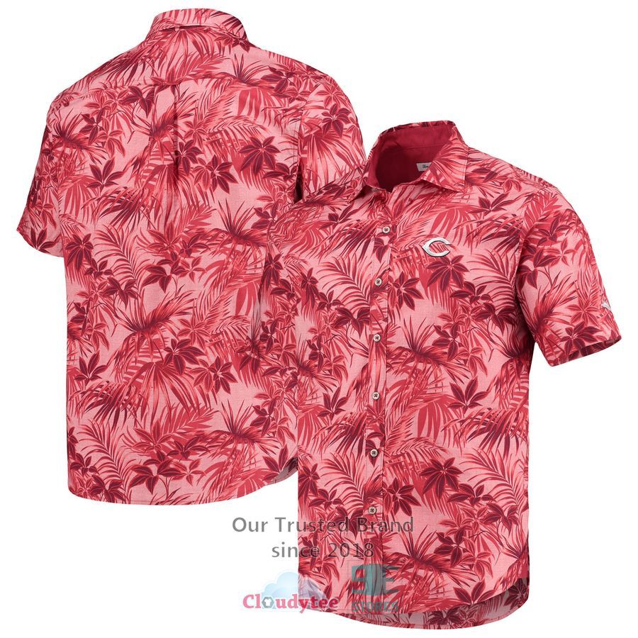 Cincinnati Reds Tommy Bahama Sport Reign Forest Fronds Red Hawaiian Shirt – LIMITED EDITION