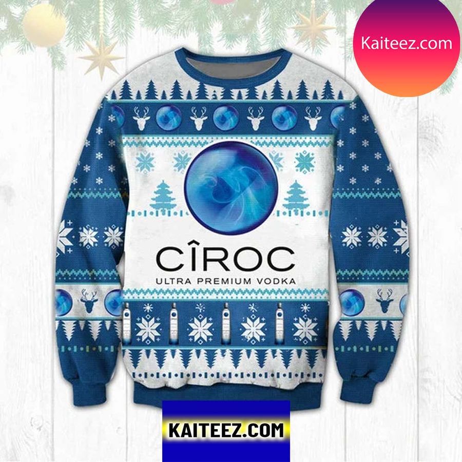 Ciroc Ultra Premium Vodka 3D Christmas Ugly Sweater