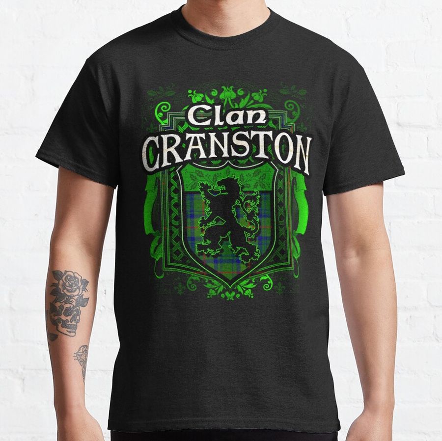 Clan Cranston Tartan Rampant Lion Celtic Classic T-Shirt