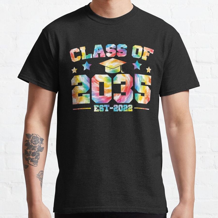 Class of 2035 Kindergarten Teacher Back To School Grow With Me Graduation First Day Of School Pre K Matching Gift Lover Classic T-Shirt