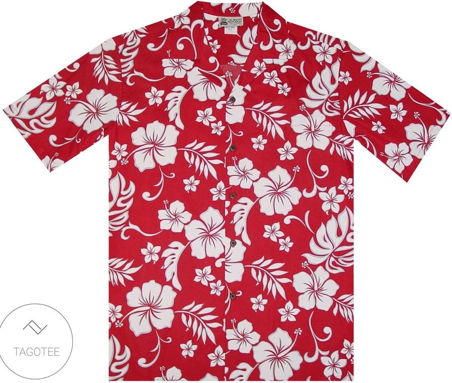 Classic Vintage Pareo Floral Flowers Mens Hawaiian Shirt
