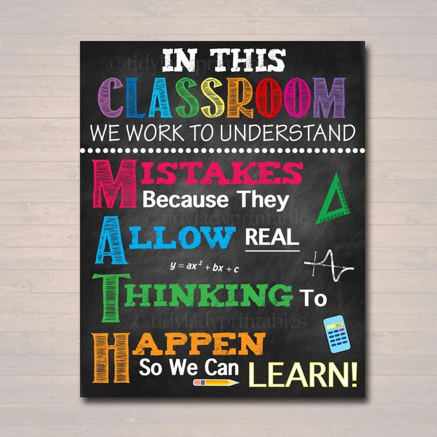 Classroom Rules, Back To School, In This Room We Work To Understand Mistakes Because They Allow Real Poster