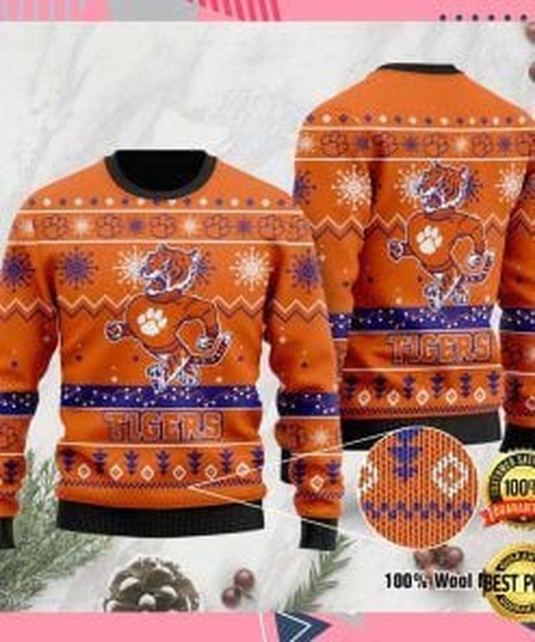 Clemson Tigers football Ugly Christmas Sweater All Over Print Sweatshirt