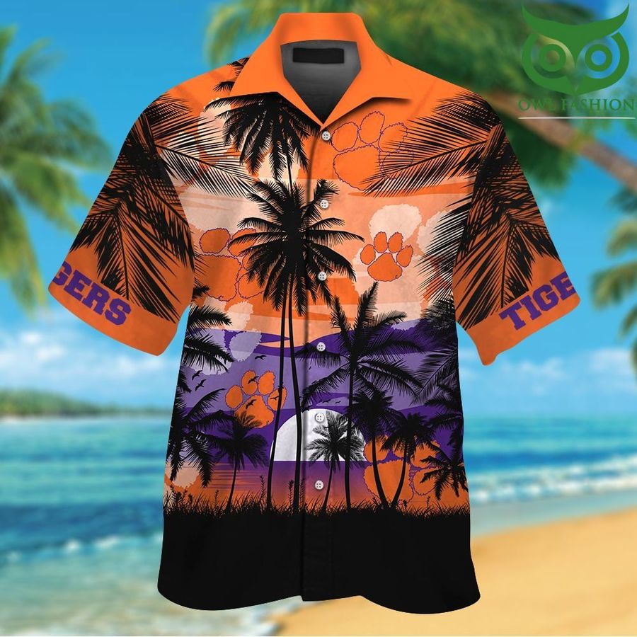 Clemson Tigers Tropical Hawaiian Shirt Men Women Shorts