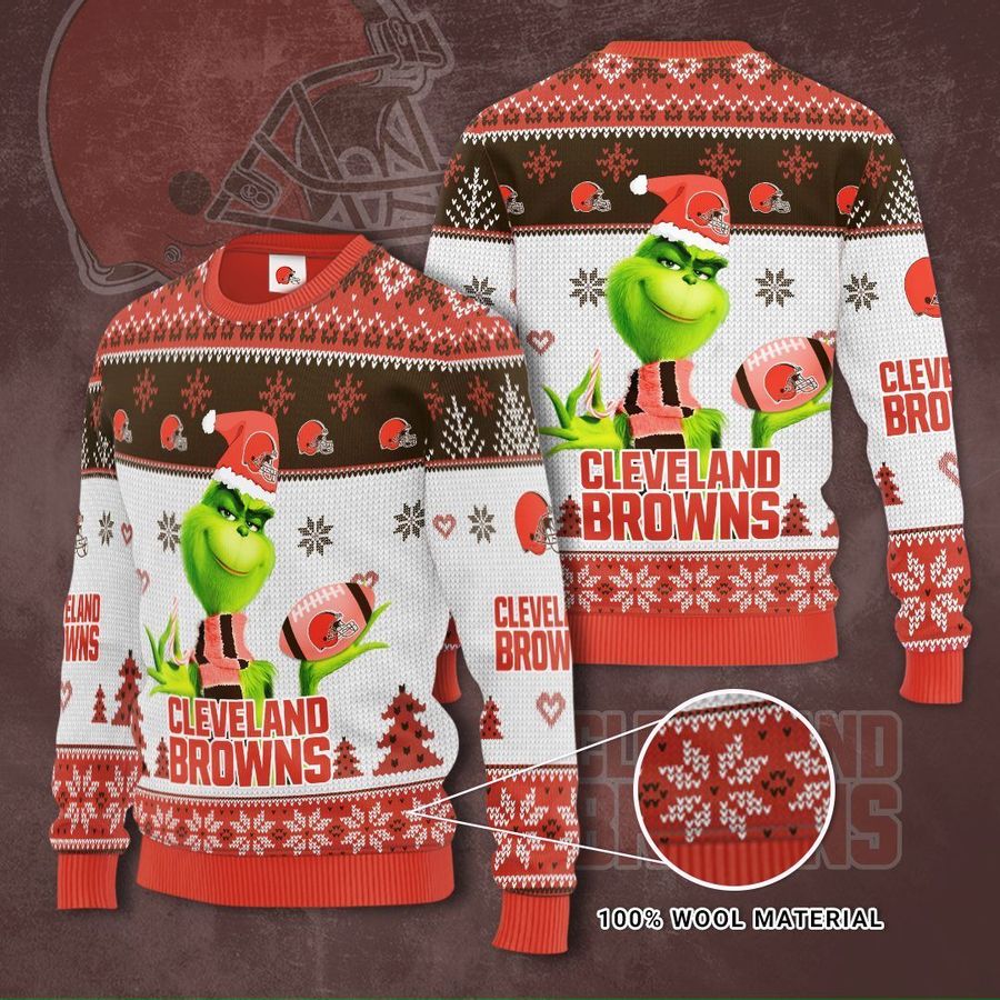Cleveland Browns Grinch Christmas Sweater