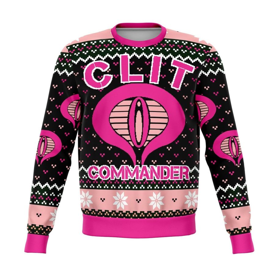 Clit Commander Ugly Christmas Sweater, Ugly Sweater, Christmas Sweaters, Hoodie, Sweater
