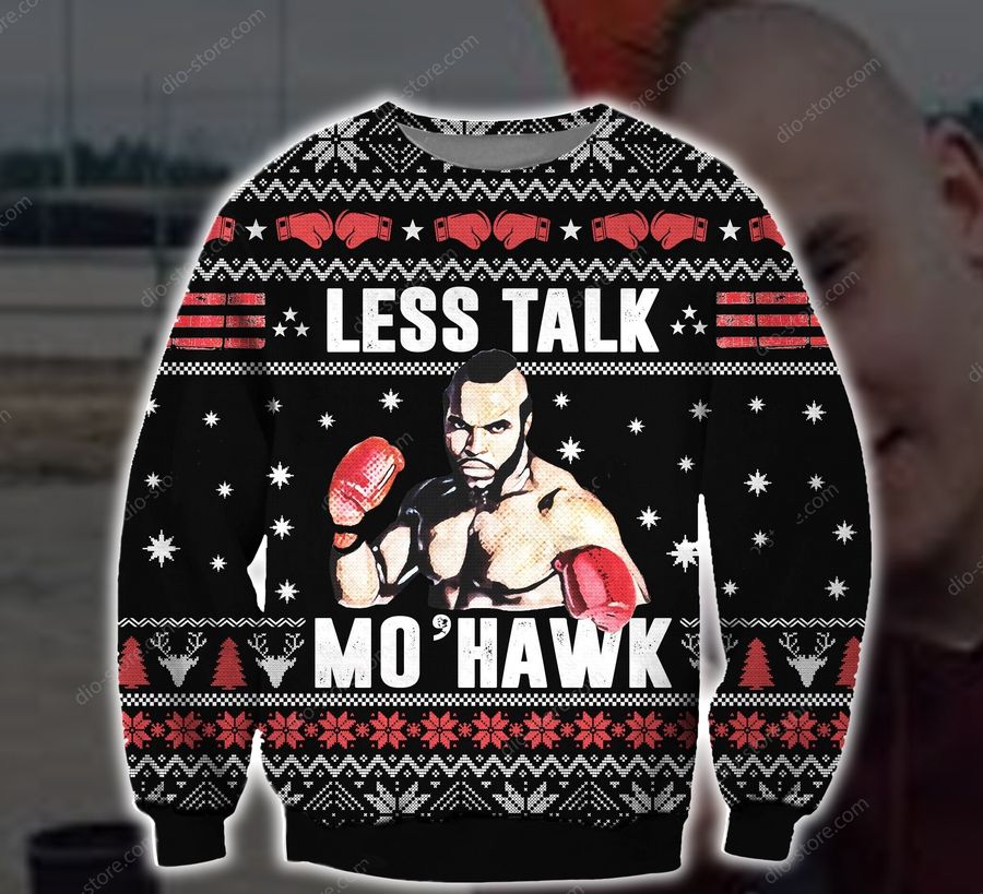 Clubber Lang Less Talk Mohawk Ugly Sweater