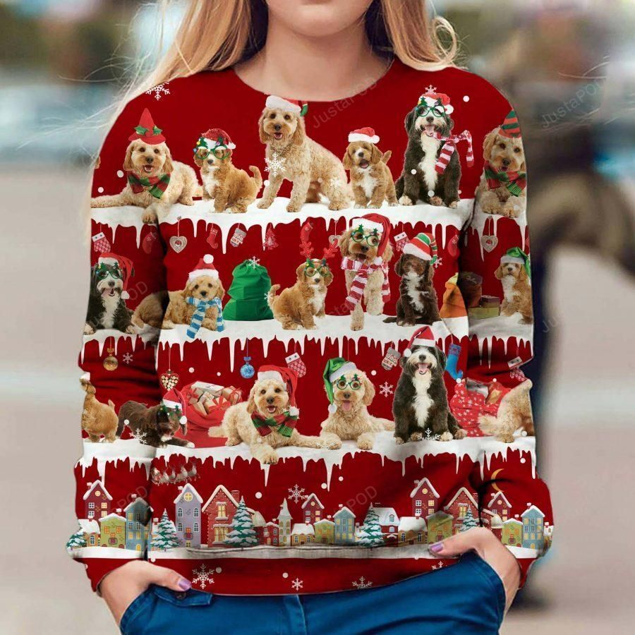 Cockapoo Dog Ugly Christmas Sweater, All Over Print Sweatshirt, Ugly Sweater, Christmas Sweaters, Hoodie, Sweater