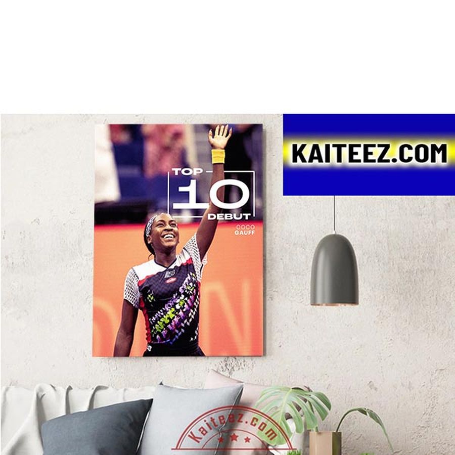 Coco Gauff The Singles Top 10 Debut Decorations Poster Canvas
