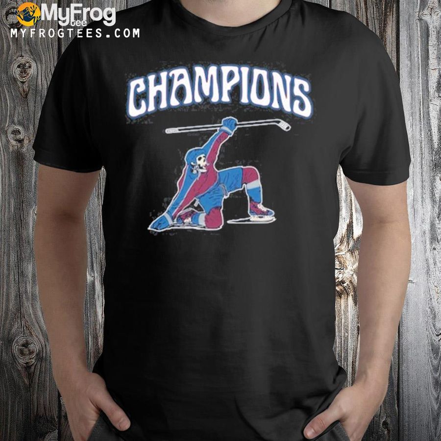 Colorado avalanche skeleton slapshot champions shirt