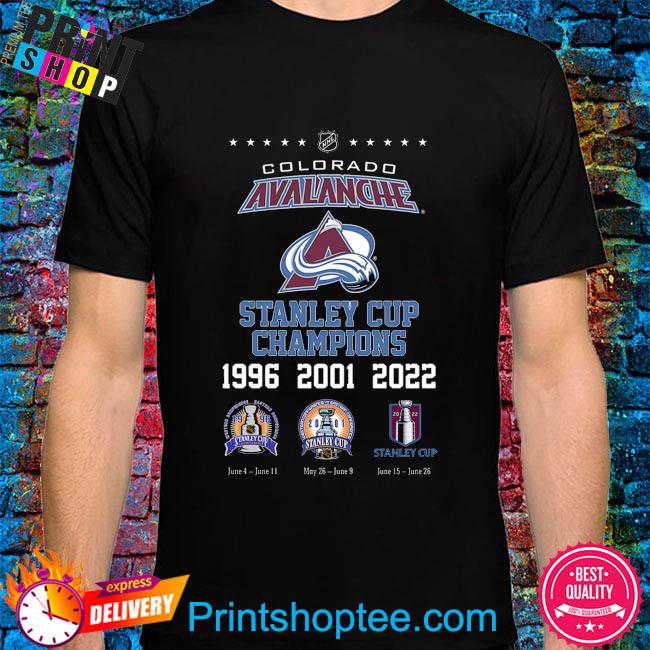 Colorado Avalanche stanley cup champions 1996 2022 shirt