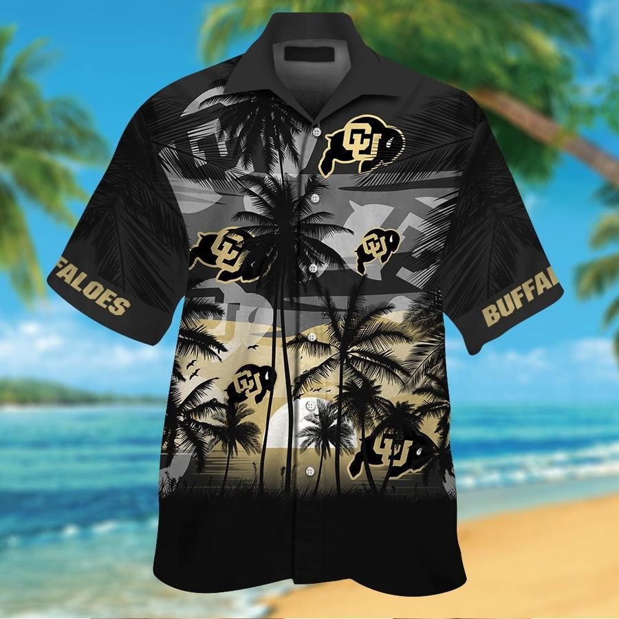 Colorado Buffaloes Short Sleeve Button Up Tropical Aloha Hawaiian Shirts For Men Women Shirt