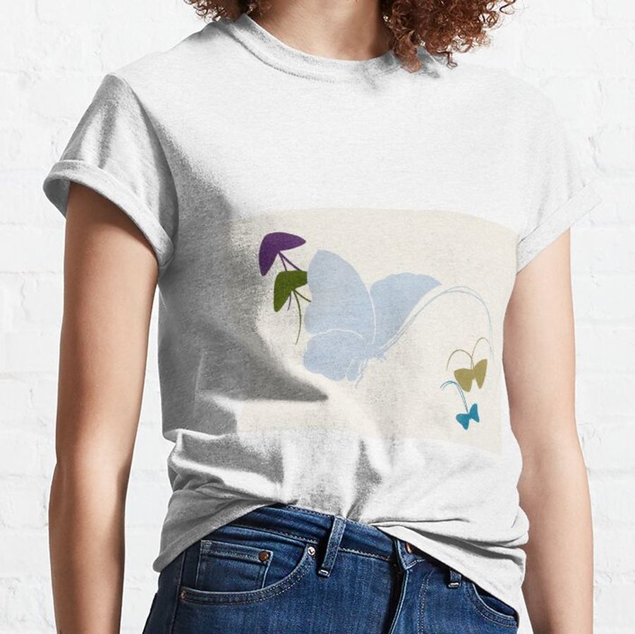Colorful Butterflies, Japanese Woodblock Classic T-Shirt
