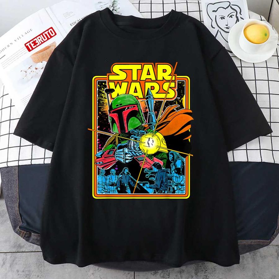 Comic Boba Fires Star Wars Graphic Art Unisex T-Shirt
