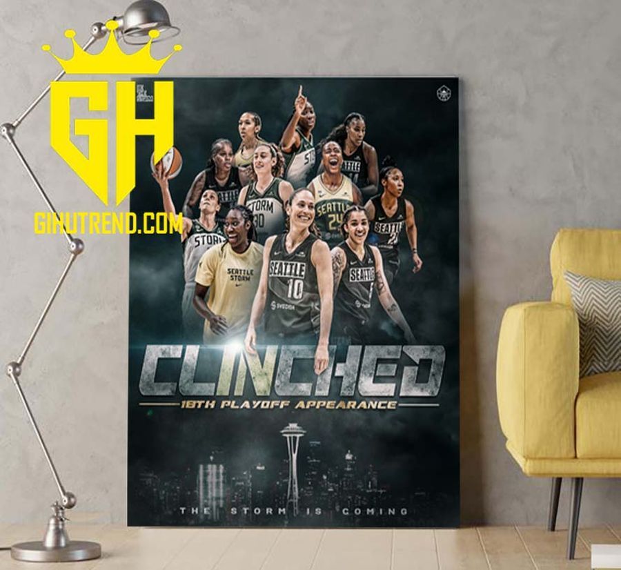 Congratulations Seattle Storm Clinched Playoff Appearance Poster Canvas