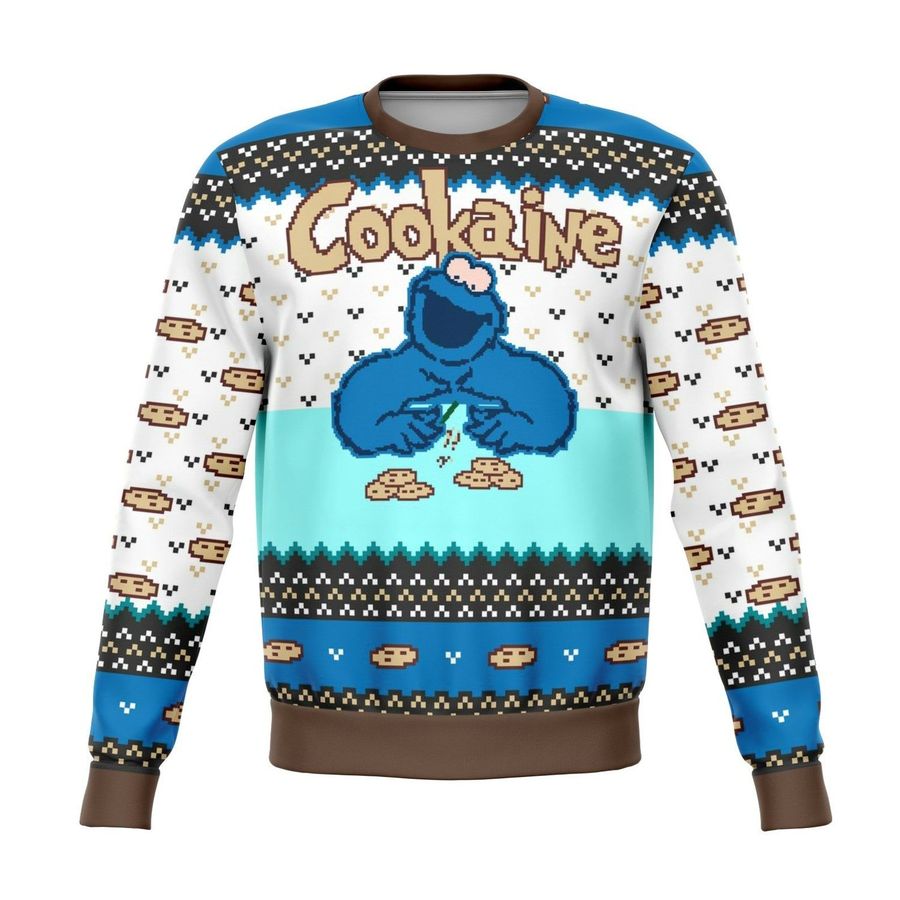 Cookaine Monster Ugly Christmas Sweater, All Over Print Sweatshirt, Ugly Sweater, Christmas Sweaters, Hoodie, Sweater