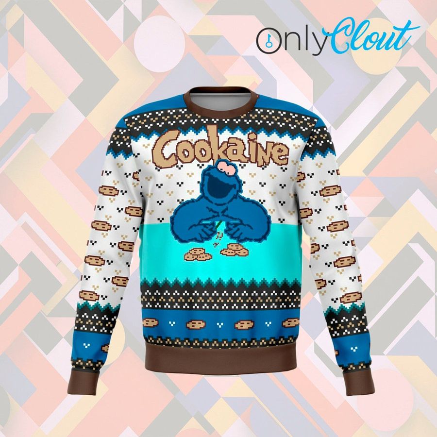 Cookaine Monster Women Christmas Sweater, Ugly Sweater, Christmas Sweaters, Hoodie, Sweater