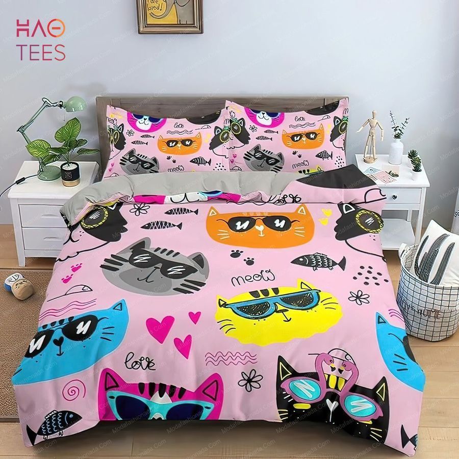 Cool Cats In Different Colors Toddler Bedding Sets