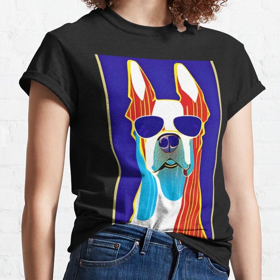 Cool dog modern art Classic T-Shirt