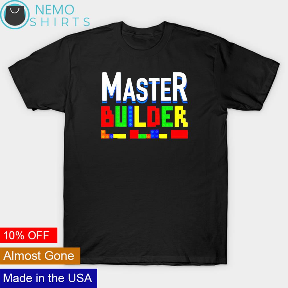 Cool Master Builder Building Block Boys Girls shirt