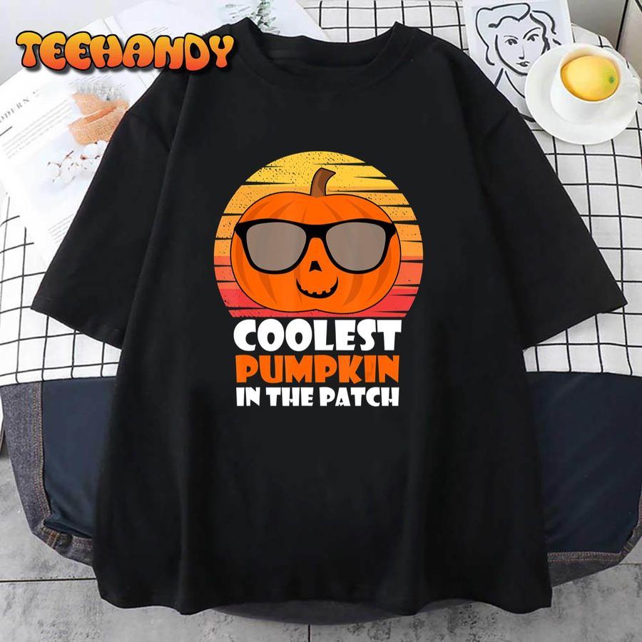 Coolest Pumpkin In The Patch Funny Halloween Kids T-Shirt