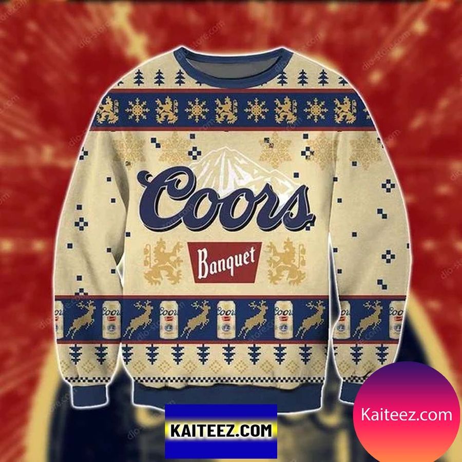 Coors Banquet 3D Christmas  Ugly Sweater