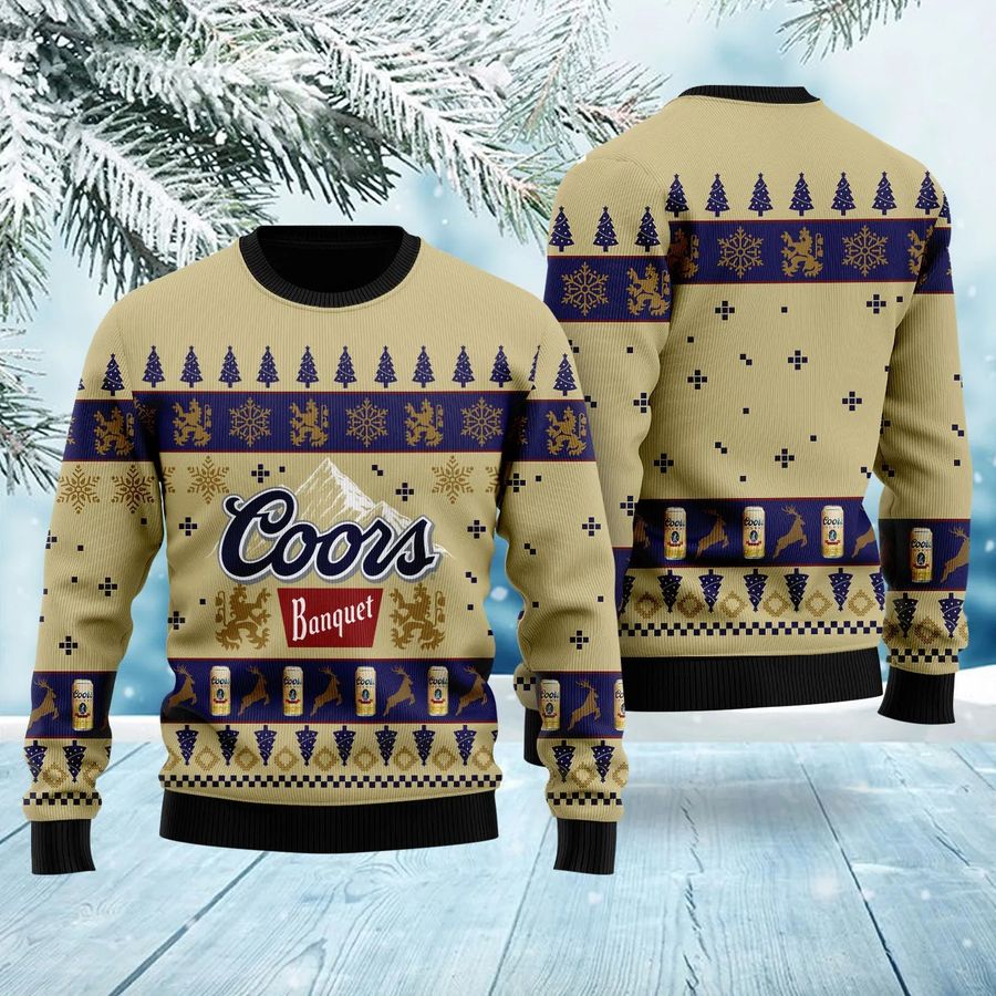 Coors Banquet Beer Christmas Ugly Sweater Sweatshirt