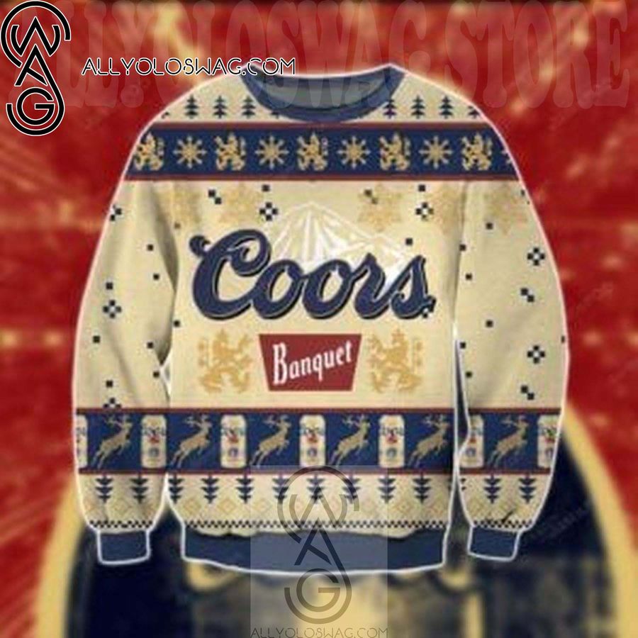 Coors Banquet Beer Knitting Pattern Ugly Christmas Sweater