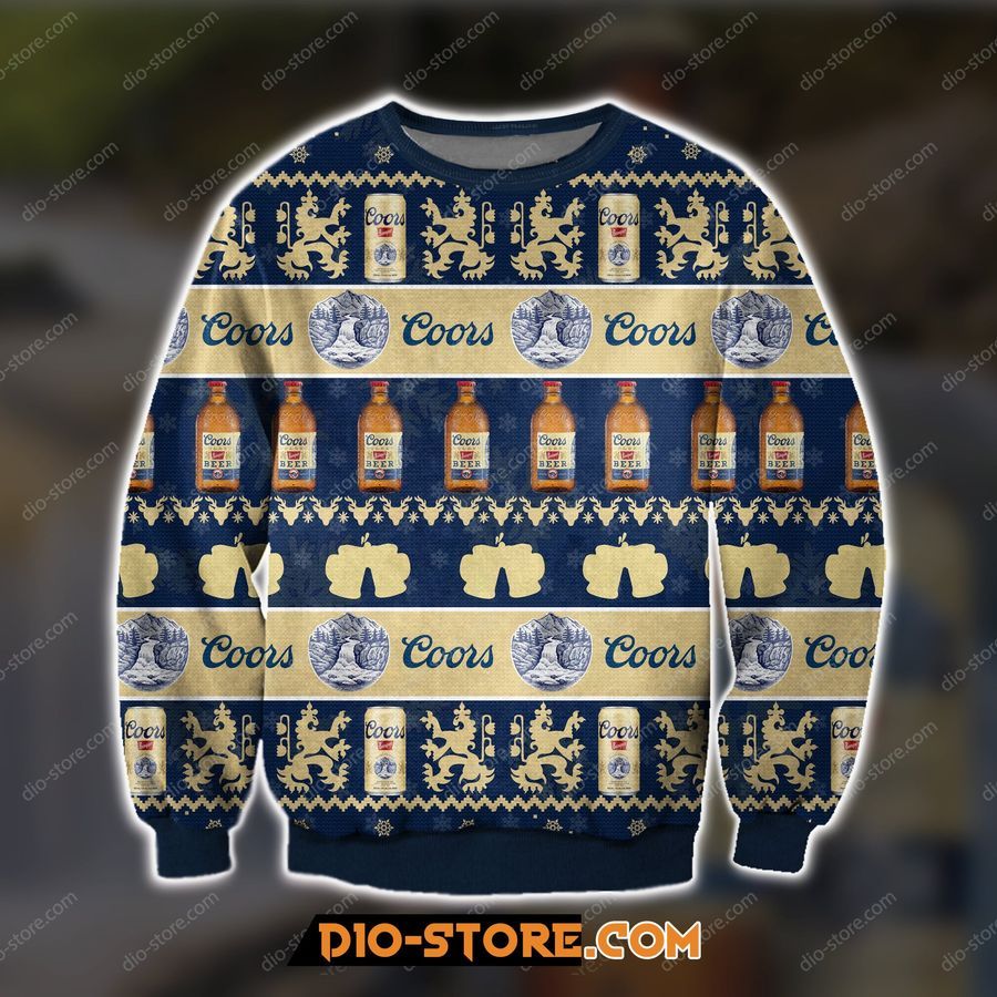 Coors Golden Beer Knitting Pattern 3D Print Ugly Christmas Sweater Hoodie All Over Printed Cint10291, All Over Print, 3D Tshirt, Hoodie, Sweatshirt