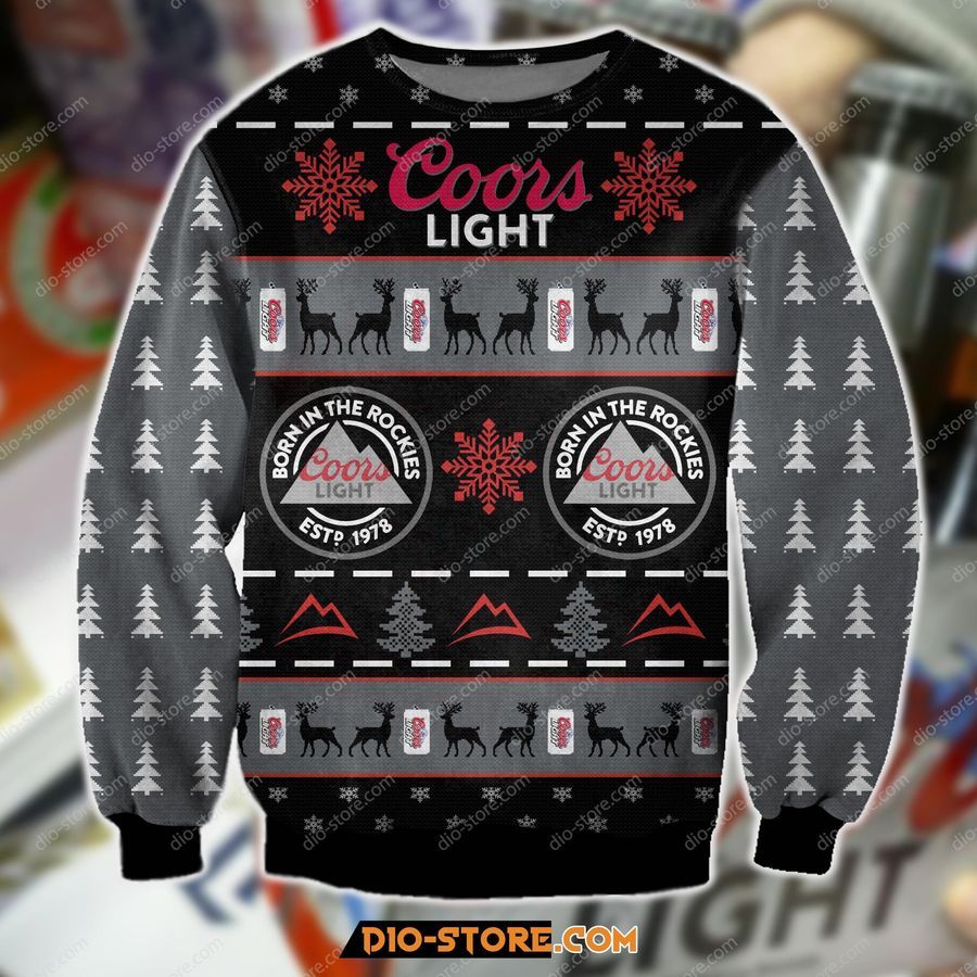 Coors Light Beer Knitting Pattern 3D Print Ugly Christmas Sweater Hoodie All Over Printed Cint10273, All Over Print, 3D Tshirt, Hoodie, Sweatshirt