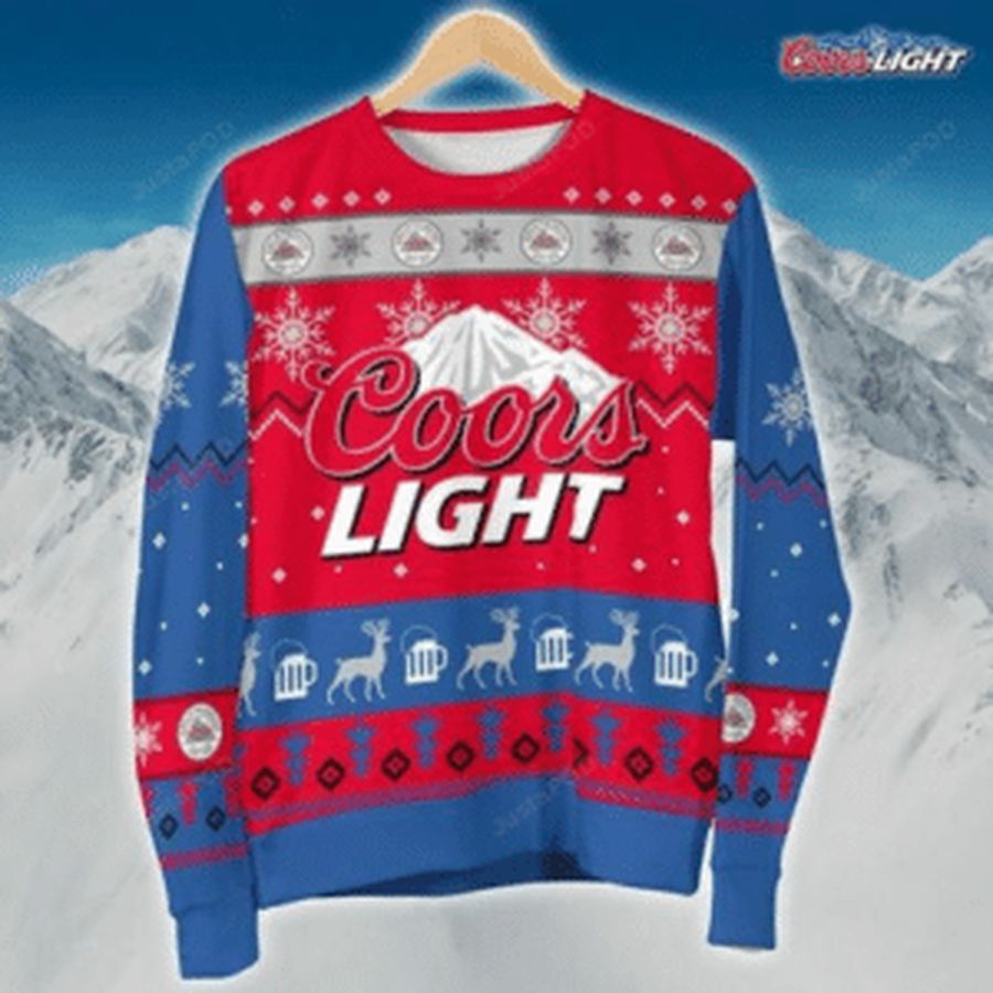 Coors Light Ugly Christmas Sweater, All Over Print Sweatshirt, Ugly Sweater, Christmas Sweaters, Hoodie, Sweater