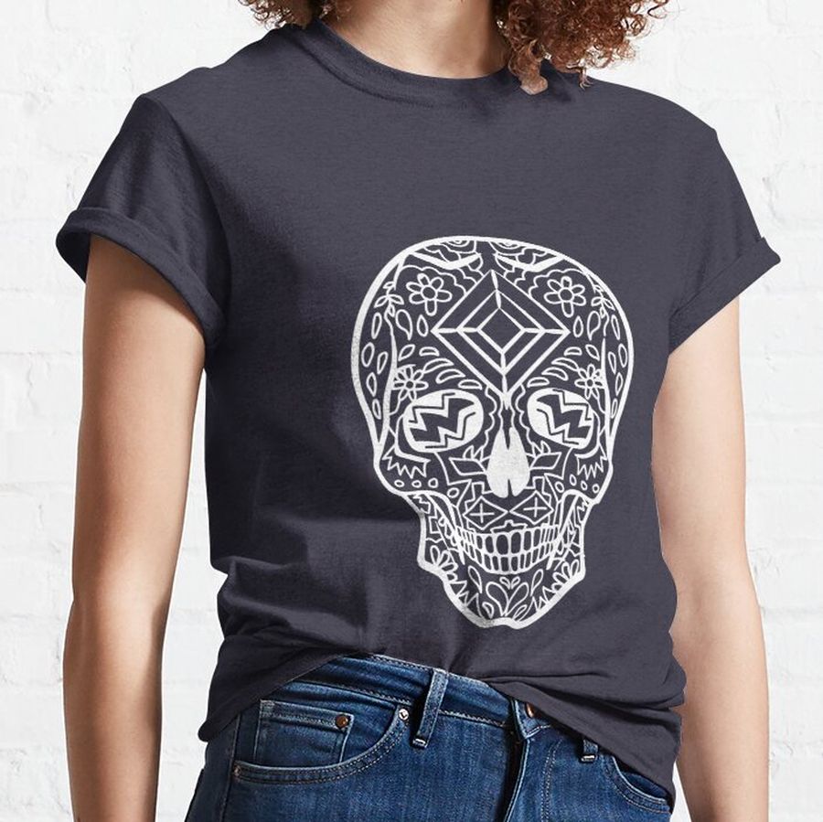 Copy of Floral Skull T-shirt, Skull Shirt, Skeleton Shirt, Floral Shirt Classic T-Shirt