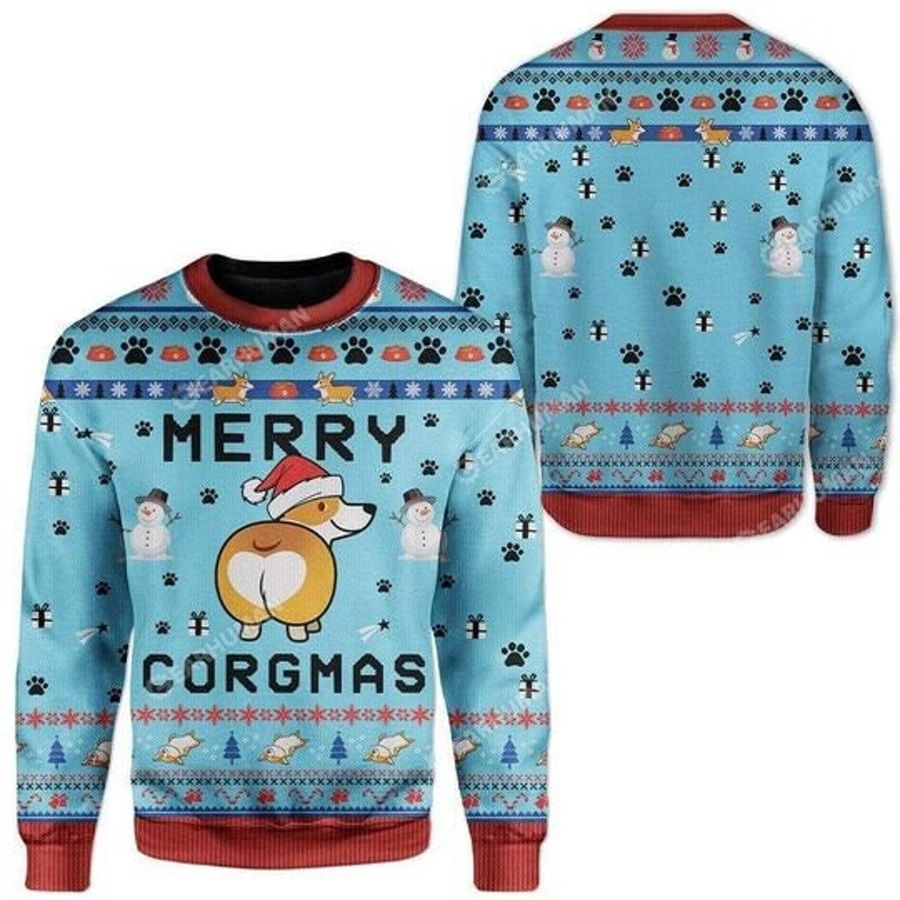 Corgi Dog Merry Corgmas For Corgi Lovers Ugly Christmas Sweater, All Over Printed Sweatshirt, Ugly Sweater, Christmas Sweaters, Hoodie, Sweater