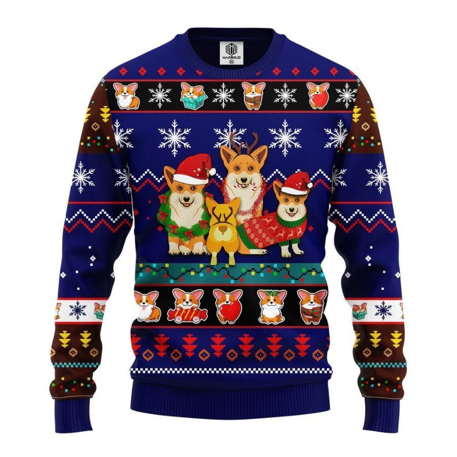 Corgi Noel Ugly Christmas Sweater 3D