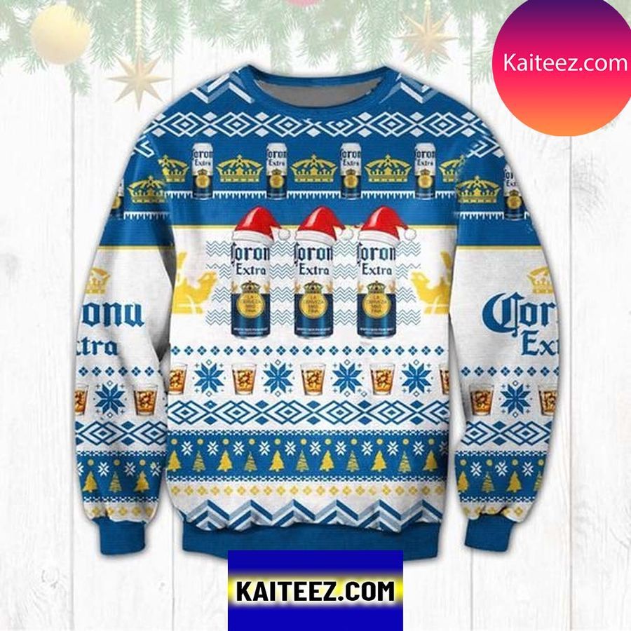 Corona Extra La Cerveza Mas Fina 3D Christmas Ugly Sweater