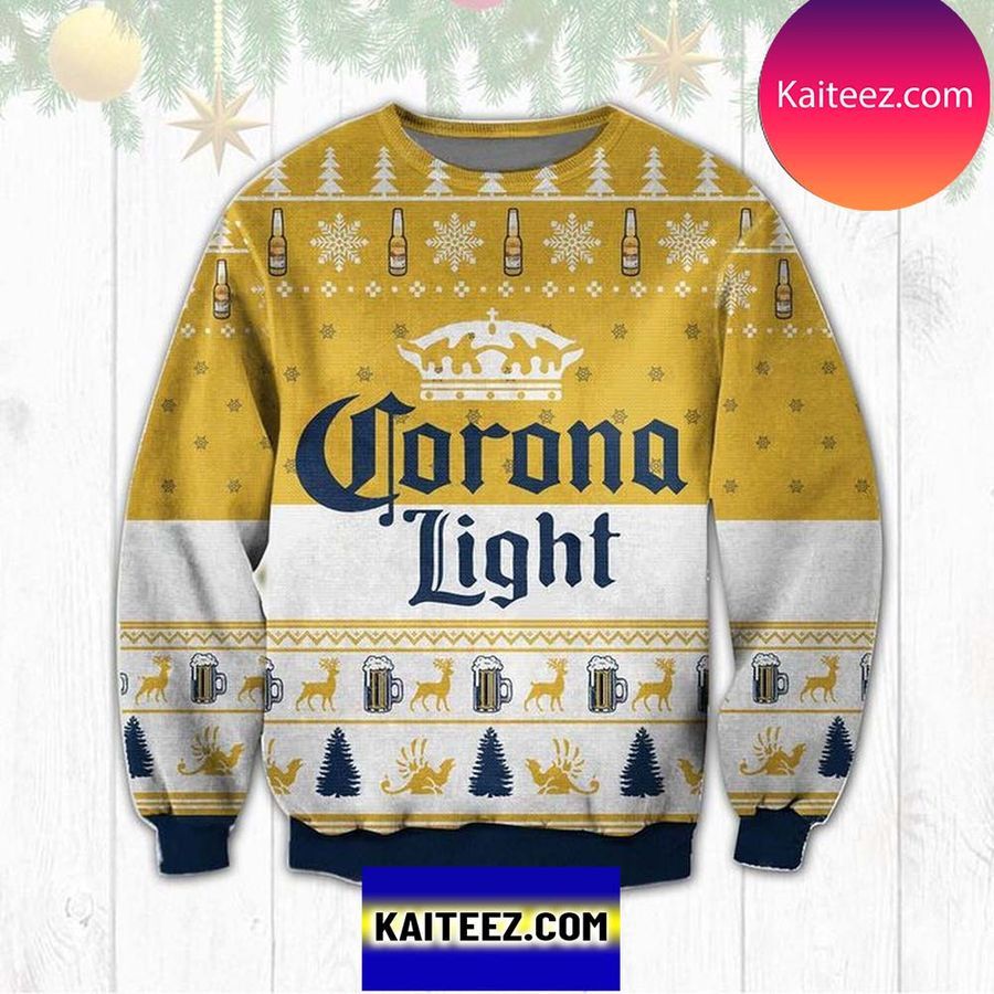 Corona Light Beer Christmas  Ugly Sweater