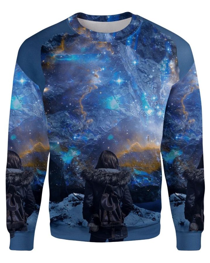 Cosmic Portal Sky Xmas 3D Sweater For Christmas