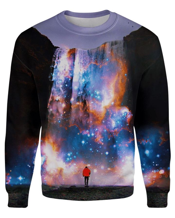 Cosmic Waterfall Xmas 3D Sweater