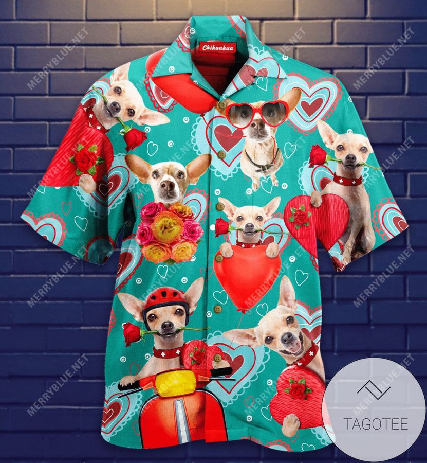 Cover Your Body With Amazing Chihuahua Happy Valentines Day Authentic Hawaiian Shirt 2022