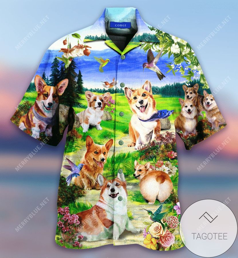 Cover Your Body With Amazing Life Is Better With A Corgi Unisex Authentic Hawaiian Shirt 2022