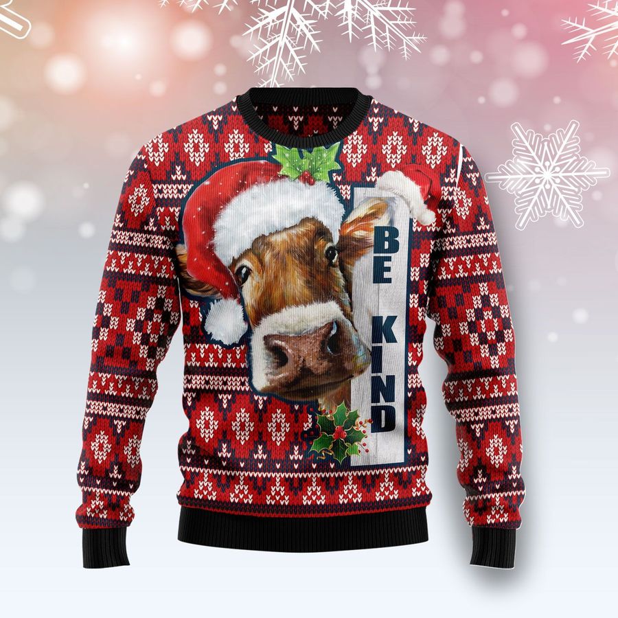 Cow Be Kind Ugly Sweater