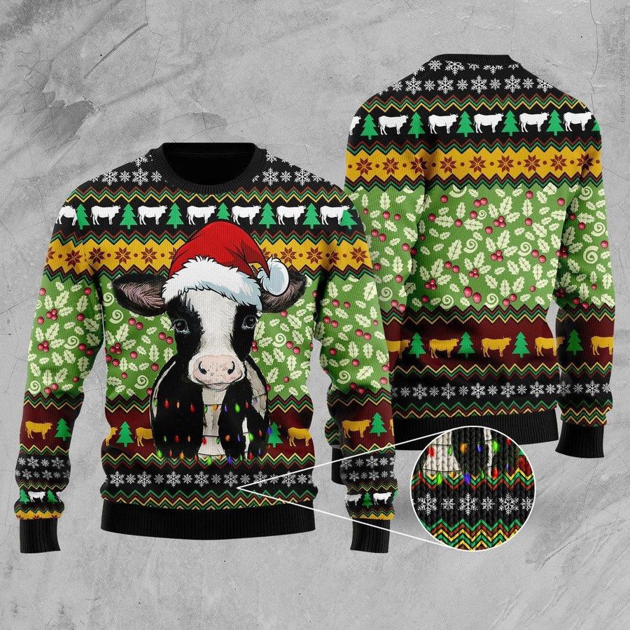 Cow Hat Funny Xmas Ugly Sweater