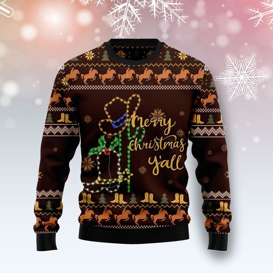 Cowboy Boots Christmas Ugly Sweater