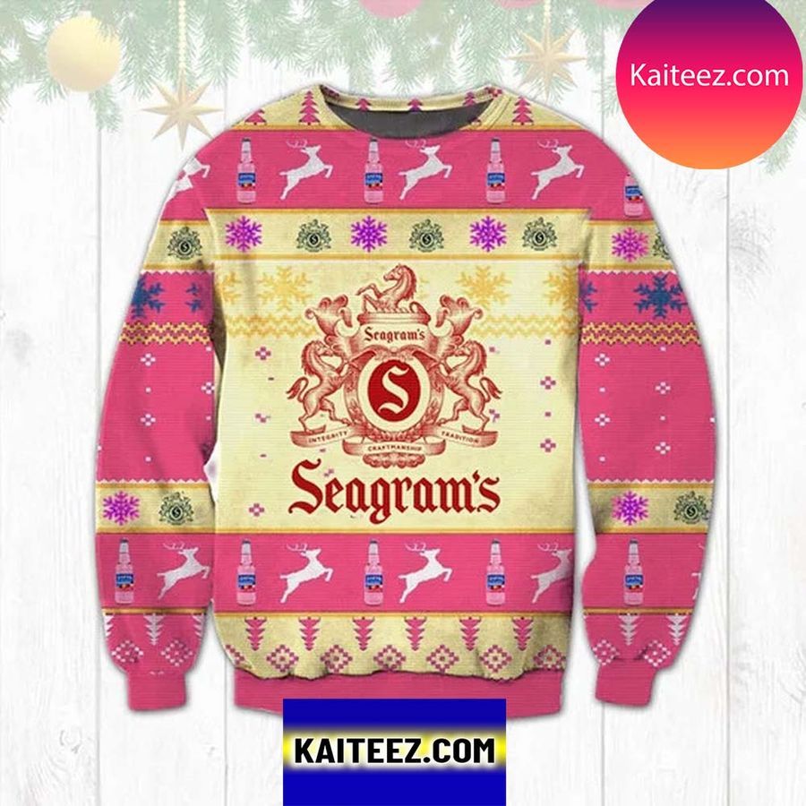 Craftsmanship Seagram's 3D Christmas Ugly Sweater