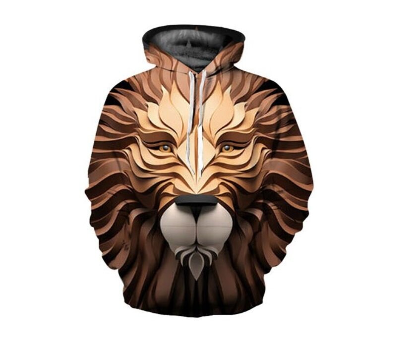 Creative Colorful Lion King Pattern All Over Print Hoodie  Cool 3D Quality Sweatshirt  Gift  Adults and Teenagers Unisex  FREE SHIPPING!