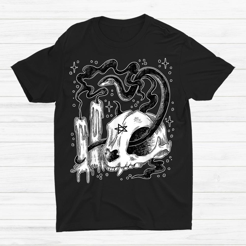 Creepy Occult Goth Skull Snake Dark Aesthetic Scary Shirt