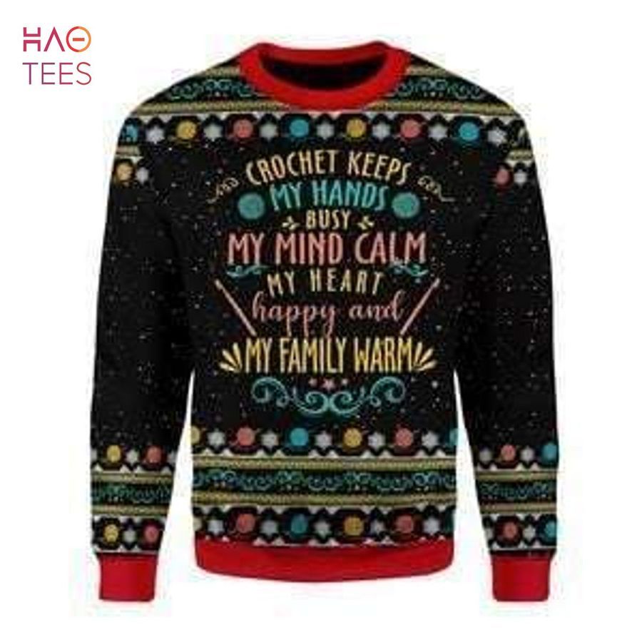 Crochet Keep My Hand Ugly Christmas Sweater