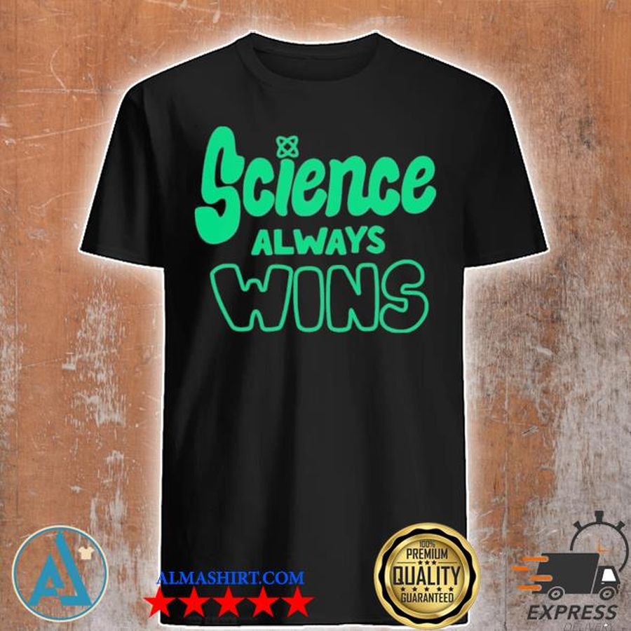 Crooked merch science always wins glow-in-the-dark shirt
