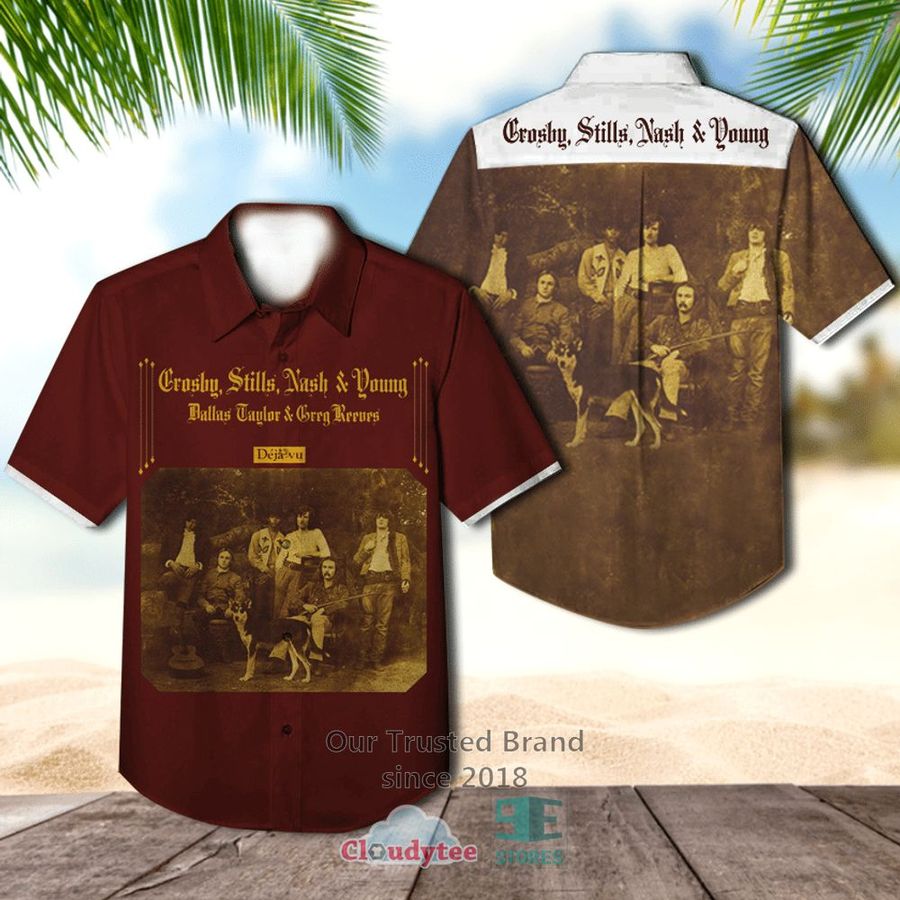 Crosby, Stills, Nash & Young Deja Vu Casual Hawaiian Shirt – LIMITED EDITION