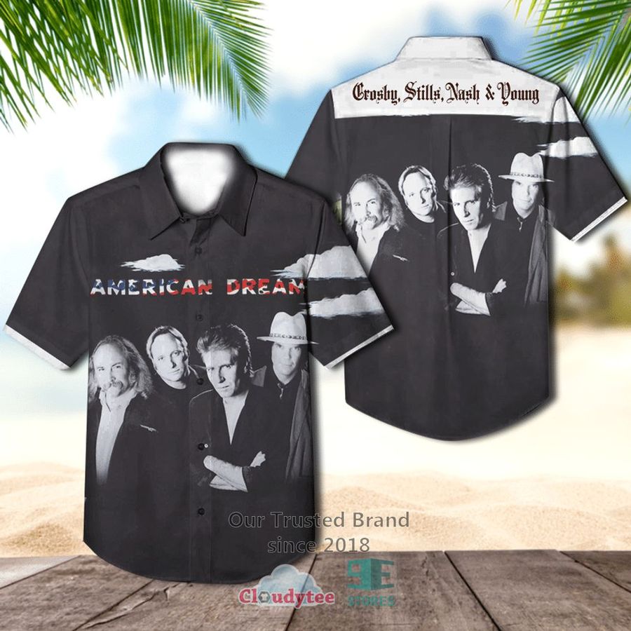 Crosby, Stills, Nash and Young American Dream 1983 Album Hawaiian Shirt – LIMITED EDITION
